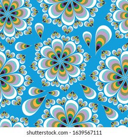 color abstract ethnic seamless pattern in graffiti style with elements of urban modern style