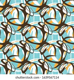 color abstract ethnic seamless pattern in graffiti style with elements of urban modern style