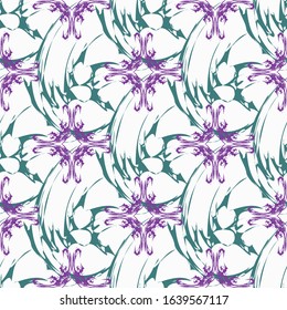 color abstract ethnic seamless pattern in graffiti style with elements of urban modern style