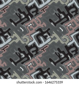 color abstract ethnic seamless pattern in graffiti style with elements of urban modern style bright quality illustration for your design