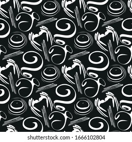 color abstract ethnic seamless pattern in graffiti style with elements of urban modern style bright quality illustration for your design