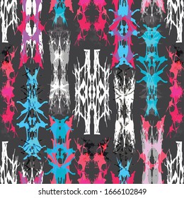 color abstract ethnic seamless pattern in graffiti style with elements of urban modern style bright quality illustration for your design