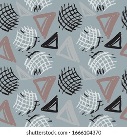 color abstract ethnic seamless pattern in graffiti style with elements of urban modern style bright quality illustration for your design