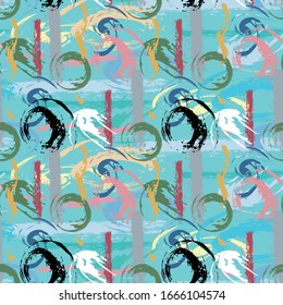 color abstract ethnic seamless pattern in graffiti style with elements of urban modern style bright quality illustration for your design