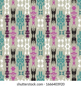 color abstract ethnic seamless pattern in graffiti style with elements of urban modern style bright quality illustration for your design