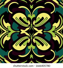 color abstract ethnic seamless pattern in graffiti style with elements of urban modern style bright quality illustration for your design