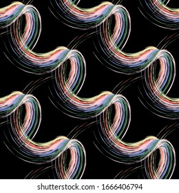 color abstract ethnic seamless pattern in graffiti style with elements of urban modern style bright quality illustration for your design