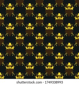 color abstract ethnic seamless pattern in graffiti style with elements of urban modern style bright quality illustration for your design