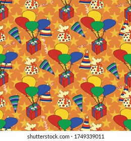 color abstract ethnic seamless pattern in graffiti style with elements of urban modern style bright quality illustration for your design