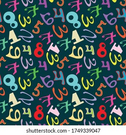 color abstract ethnic seamless pattern in graffiti style with elements of urban modern style bright quality illustration for your design