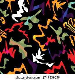 color abstract ethnic seamless pattern in graffiti style with elements of urban modern style bright quality illustration for your design