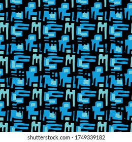 color abstract ethnic seamless pattern in graffiti style with elements of urban modern style bright quality illustration for your design