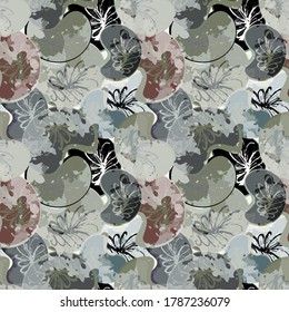 color abstract ethnic seamless pattern in graffiti style with elements of urban modern style bright quality illustration for your design