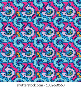 color abstract ethnic seamless pattern in graffiti style with elements of urban modern style bright quality illustration for your design