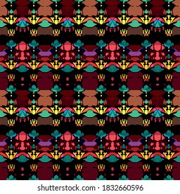 color abstract ethnic seamless pattern in graffiti style with elements of urban modern style bright quality illustration for your design