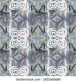 color abstract ethnic seamless pattern in graffiti style with elements of urban modern style bright quality illustration for your design