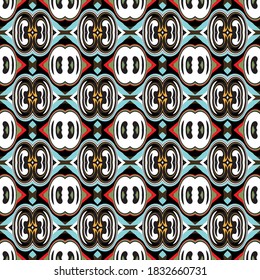 patrón colorido abstracto étnico sin fisuras en estilo graffiti con elementos de estilo urbano moderno ilustración de calidad brillante para su diseño