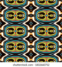 patrón colorido abstracto étnico sin fisuras en estilo graffiti con elementos de estilo urbano moderno ilustración de calidad brillante para su diseño