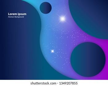 color abstract geometric background. Fluid shape composition. - Vector