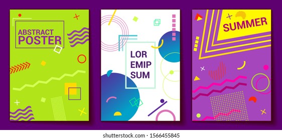 Color Abstract geometric background. Poster, banner or cover. Modern geometric style design.