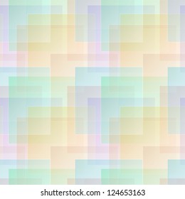 Color abstract geometric seamless vector pattern in pastel colors