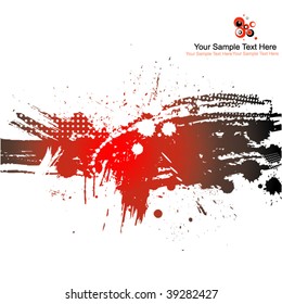Color abstract grunge illustration. Vector.