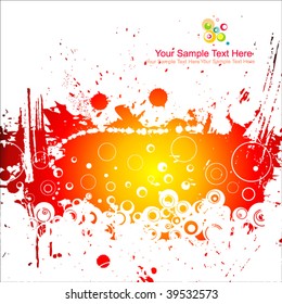 Color abstract grunge illustration. Vector.
