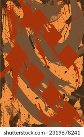 Color abstract grunge vector background. Chaos of geometric elements