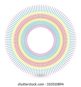 color Abstract Halftone Logo Design - vector illustration