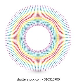 color Abstract Halftone Logo Design - vector illustration