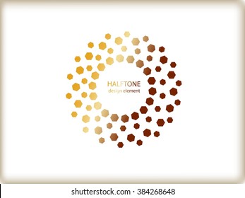 Color Abstract Halftone Logo Design Element, vector illustration
