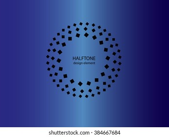Color Abstract Halftone Logo Design Element, vector illustration