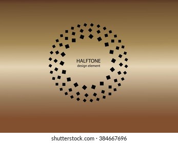 Color Abstract Halftone Logo Design Element, vector illustration