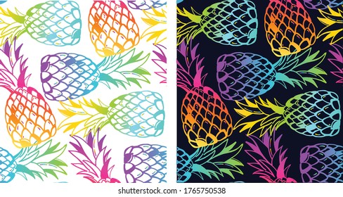 Color abstract hand drawn doodle tropical pattern background. Trendy template design texture.