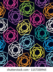 Color abstract hand drawn pattern background