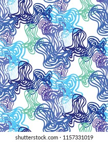 Color abstract hand drawn pattern background