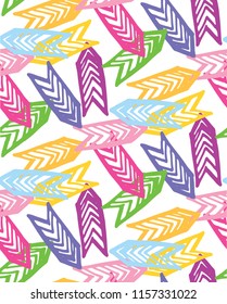 Color abstract hand drawn pattern background