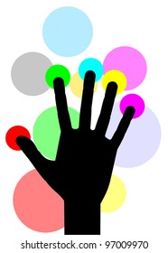 Color abstract hand style