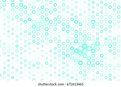 Color abstract hexagon pattern generative art background. Style of mosaic or tile. Vector illustration graphic.