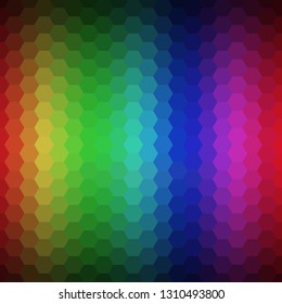 color abstract hexagonal background 