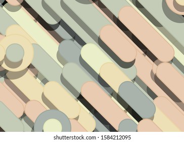Color Abstract Lines and Circles Generative Art background illustration