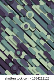 Color Abstract Lines and Circles Generative Art background illustration