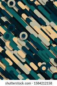 Color Abstract Lines and Circles Generative Art background illustration
