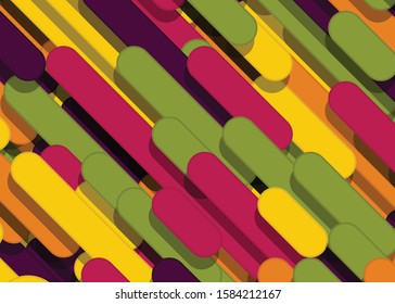 Color Abstract Lines and Circles Generative Art background illustration