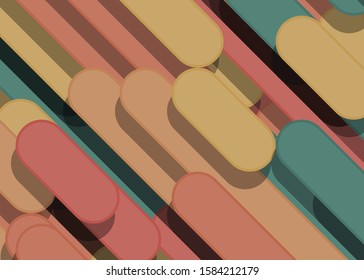 Color Abstract Lines and Circles Generative Art background illustration