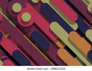 Color Abstract Lines and Circles Generative Art background illustration