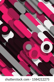 Color Abstract Lines and Circles Generative Art background illustration