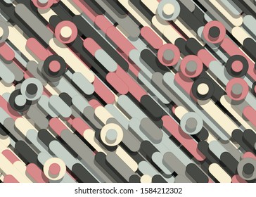 Color Abstract Lines and Circles Generative Art background illustration