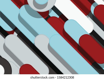 Color Abstract Lines and Circles Generative Art background illustration