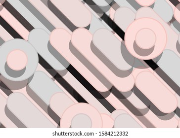 Color Abstract Lines and Circles Generative Art background illustration